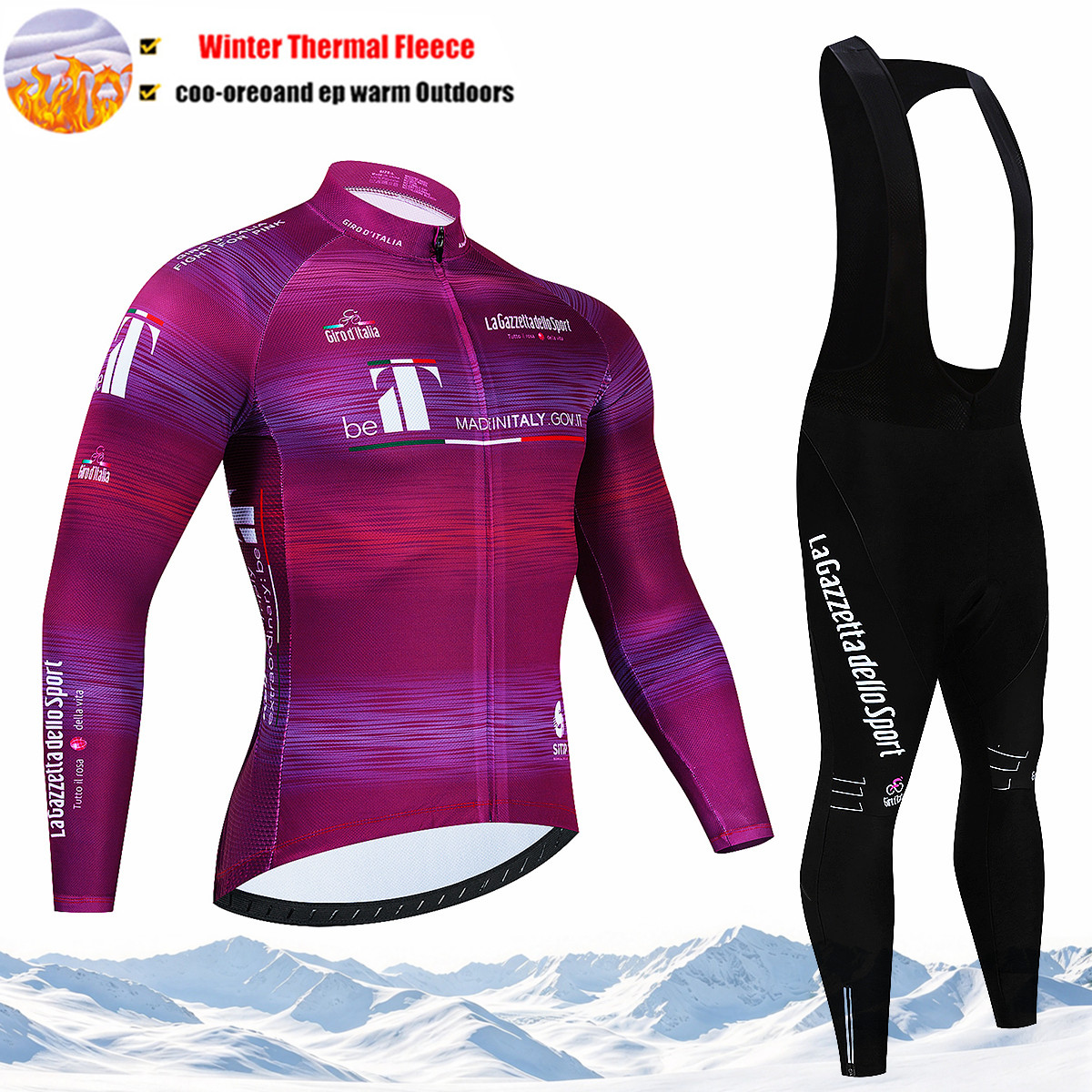 Cycling Bib Shorts - بدلة ركوب الدراجات تور دي إيطاليا